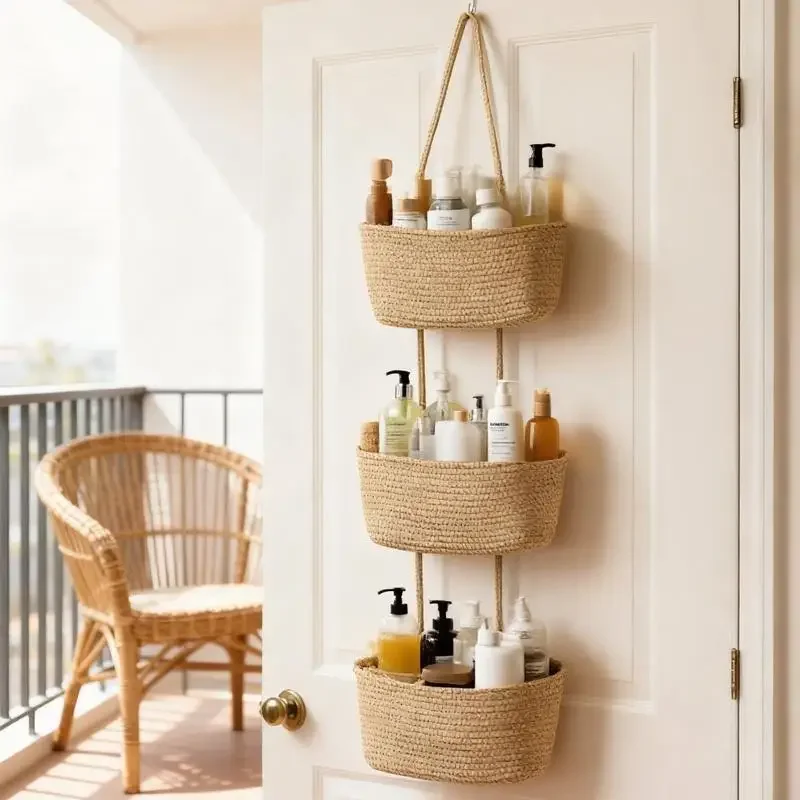 Baby Nursery Hooks - 3단 직조 면 소재 걸이형 수납