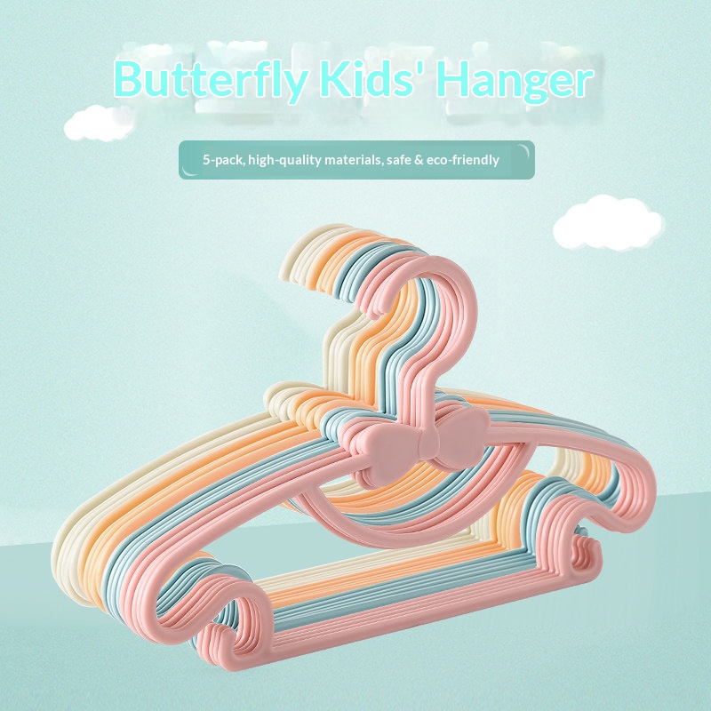 Baby Nursery Hooks - PP 플라스틱 아기 옷걸이 귀여운 리본