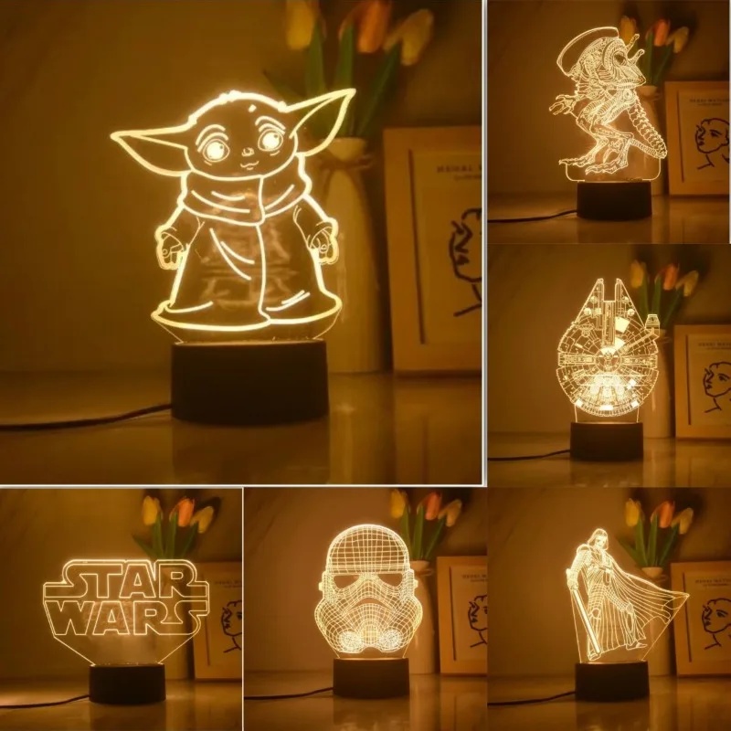 Baby Yoda Nursery - 만화 3D 애니메이션 램프 요다 베이비