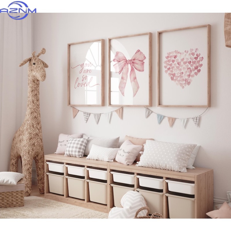Baby Nursery Wall Art - 3개(프레임 없는 캔버스 포스터) 3개(프레임 없는