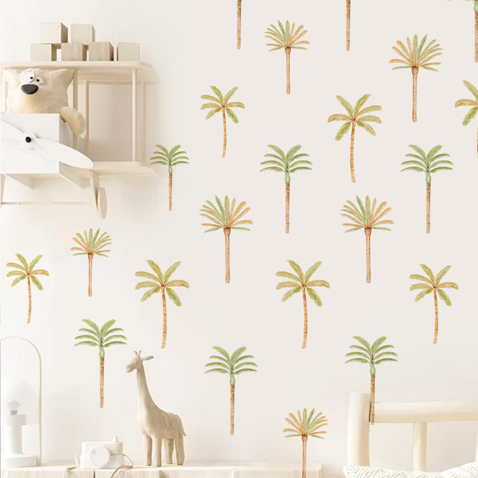 Boho 코코넛 야자 나무 벽 스티커 어린이를위한 아기 - Baby Nursery Decor Boy 리뷰 및 가격