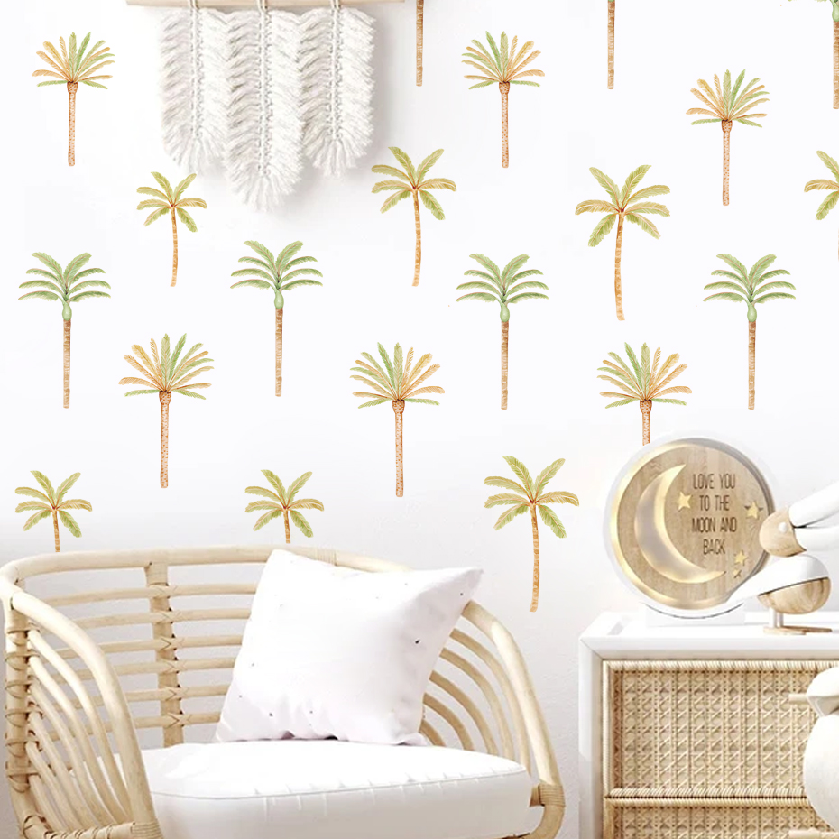 Boho 코코넛 야자 나무 벽 스티커 어린이를위한 아기 - Baby Nursery Decor Boy 리뷰 및 가격