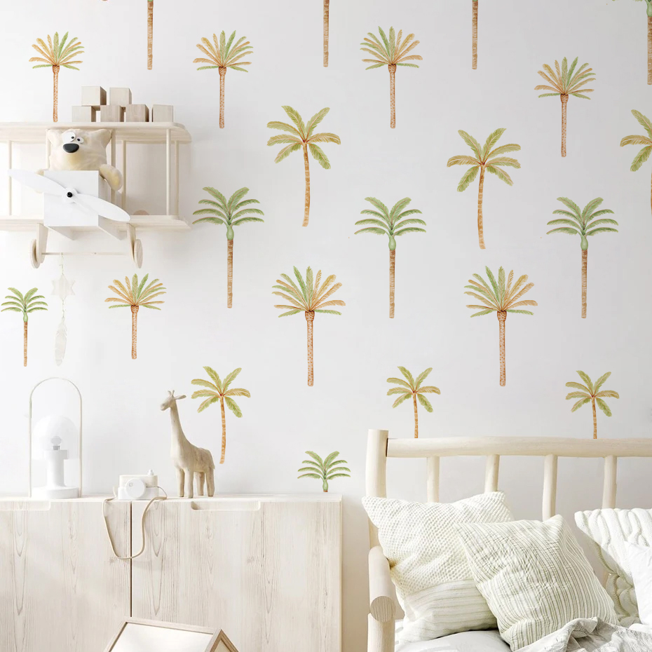 Boho 코코넛 야자 나무 벽 스티커 어린이를위한 아기 - Baby Nursery Decor Boy 리뷰 및 가격