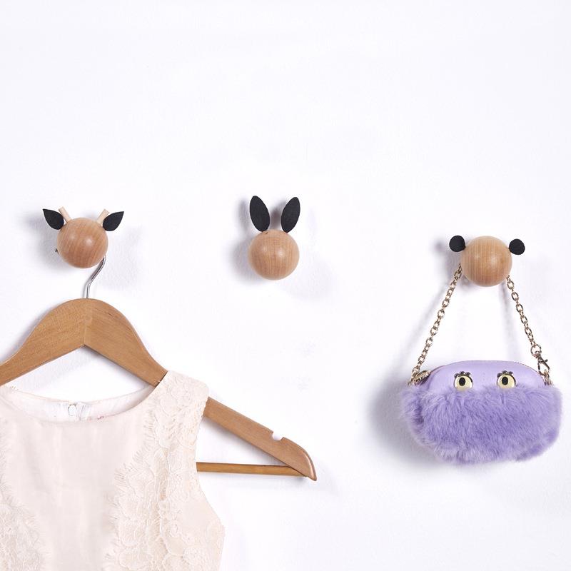 모던 미니멀리스트 나무 걸이 아동방 만화 동물 머리 모 - Baby Nursery Hooks 리뷰 및 가격