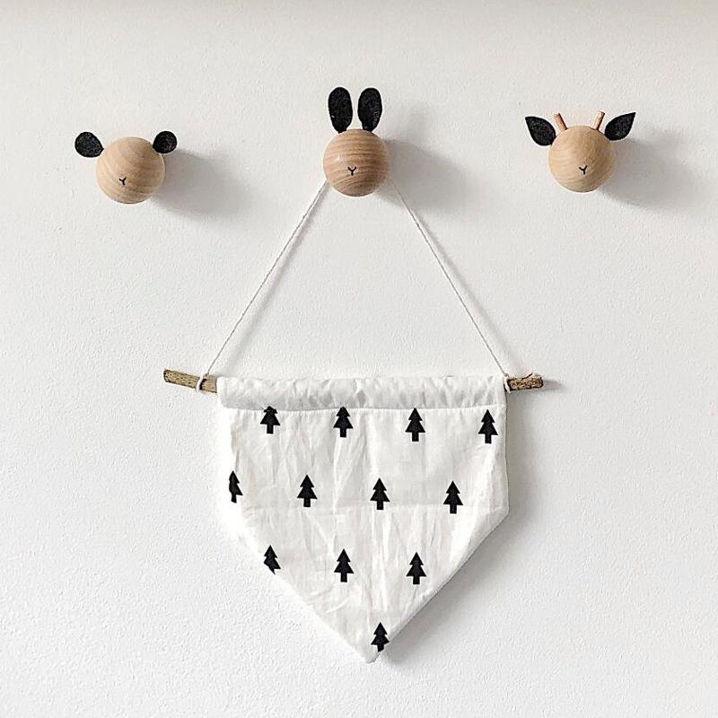 모던 미니멀리스트 나무 걸이 아동방 만화 동물 머리 모 - Baby Nursery Hooks 리뷰 및 가격