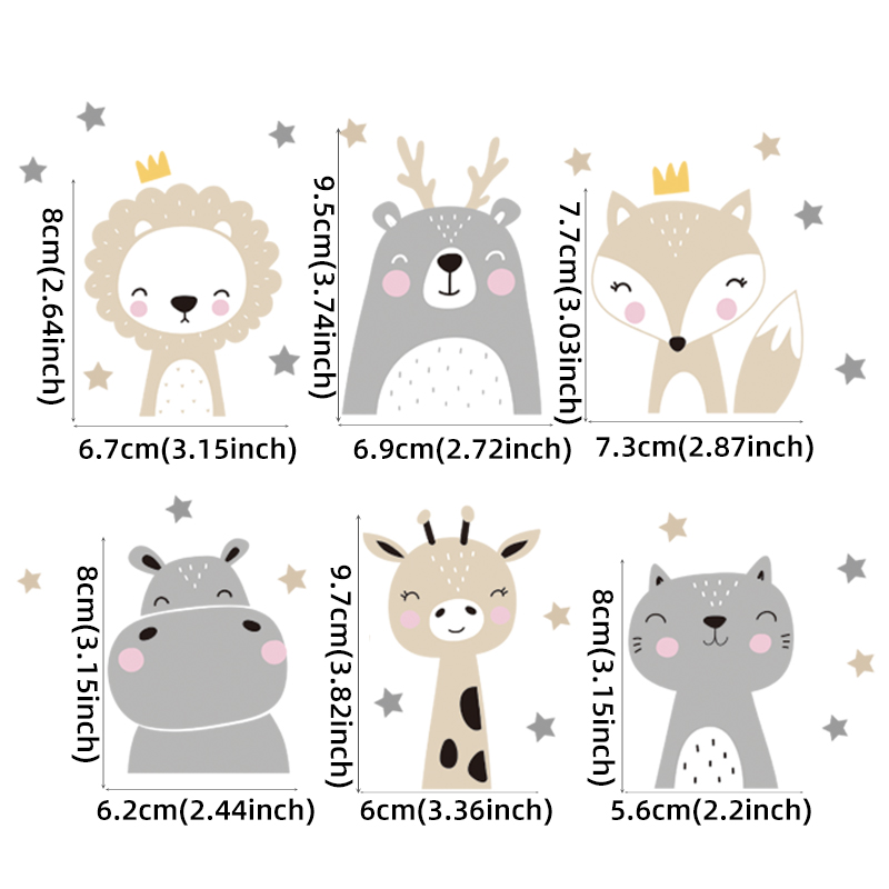 6 개/대 Boho 색상 귀여운 미소 만화 동물 스위치 - Baby Nursery Needs 리뷰 및 가격