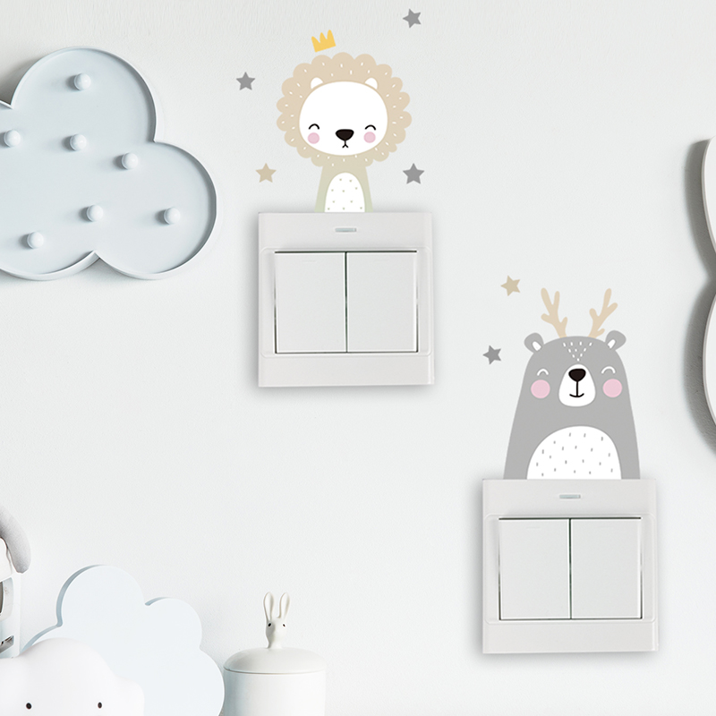 6 개/대 Boho 색상 귀여운 미소 만화 동물 스위치 - Baby Nursery Needs 리뷰 및 가격