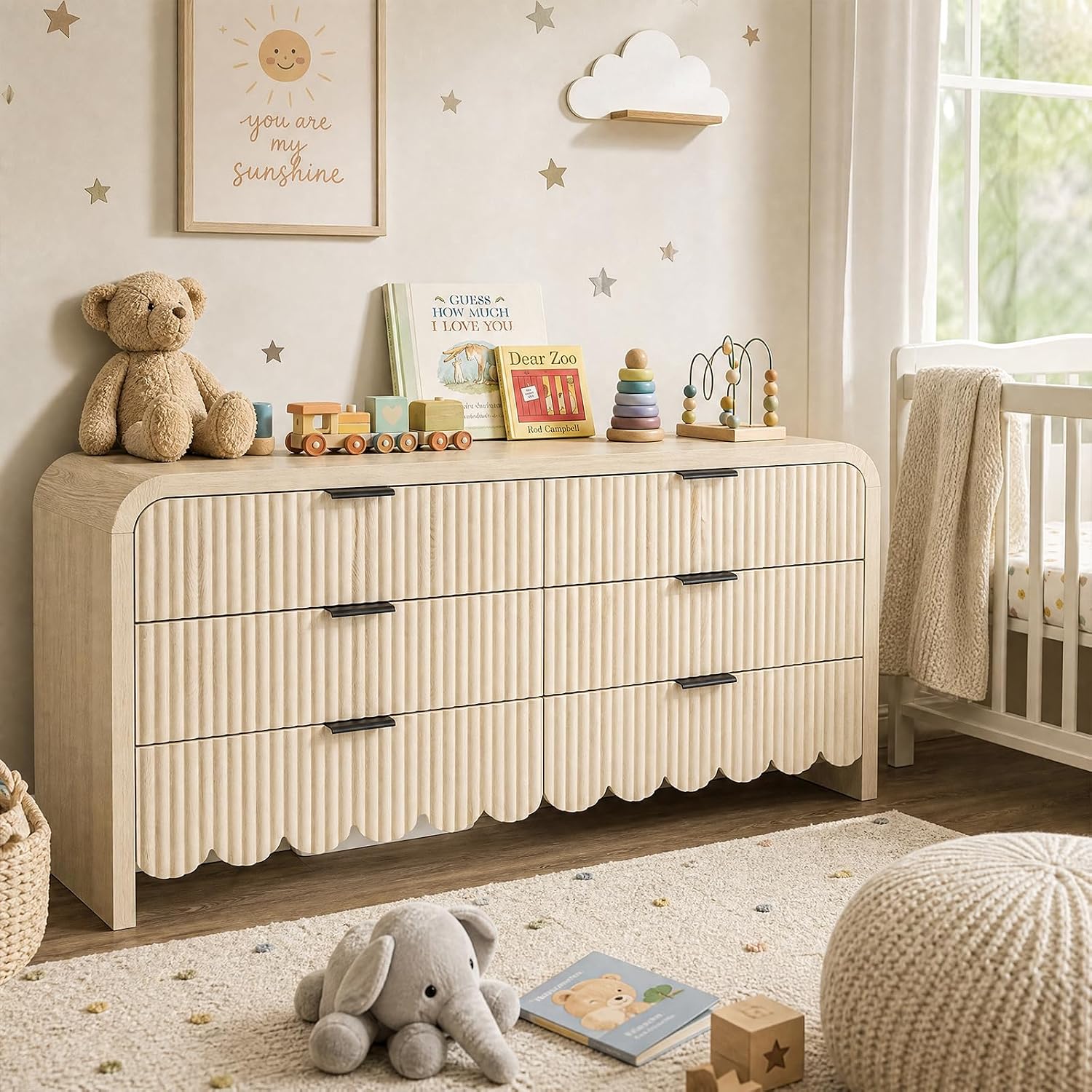 나무 6단 서랍장, 아기방 수납 서랍장, 금속 손잡이, - Baby Nursery Closet 리뷰 및 가격