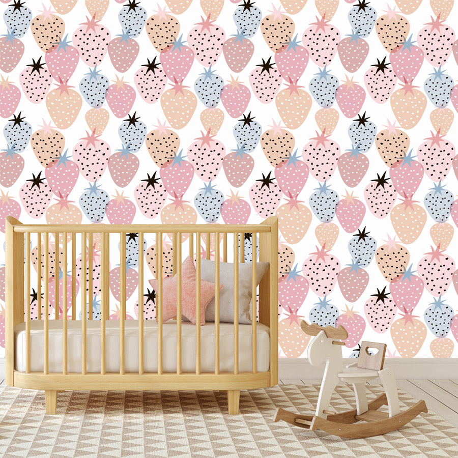 12+ 귀여운 보육원 딸기 패턴 벽지, 거실 벽면 홈데 - Baby Nursery Wallpaper Girl 리뷰 및 가격