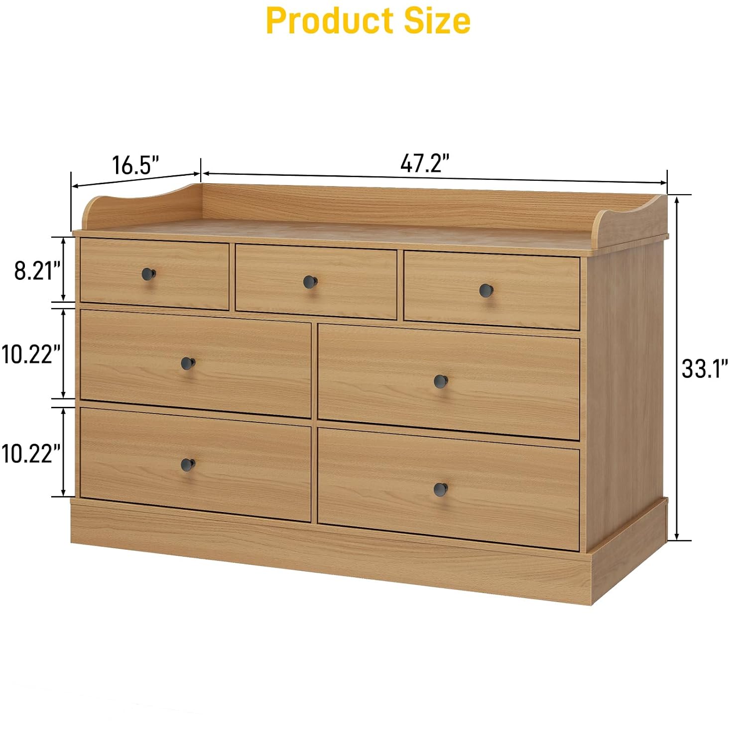7개의 서랍과 넓은 상판이 있는 어린이용 서랍장, 침실 - Baby Nursery Chest Of Drawers 리뷰 및 가격