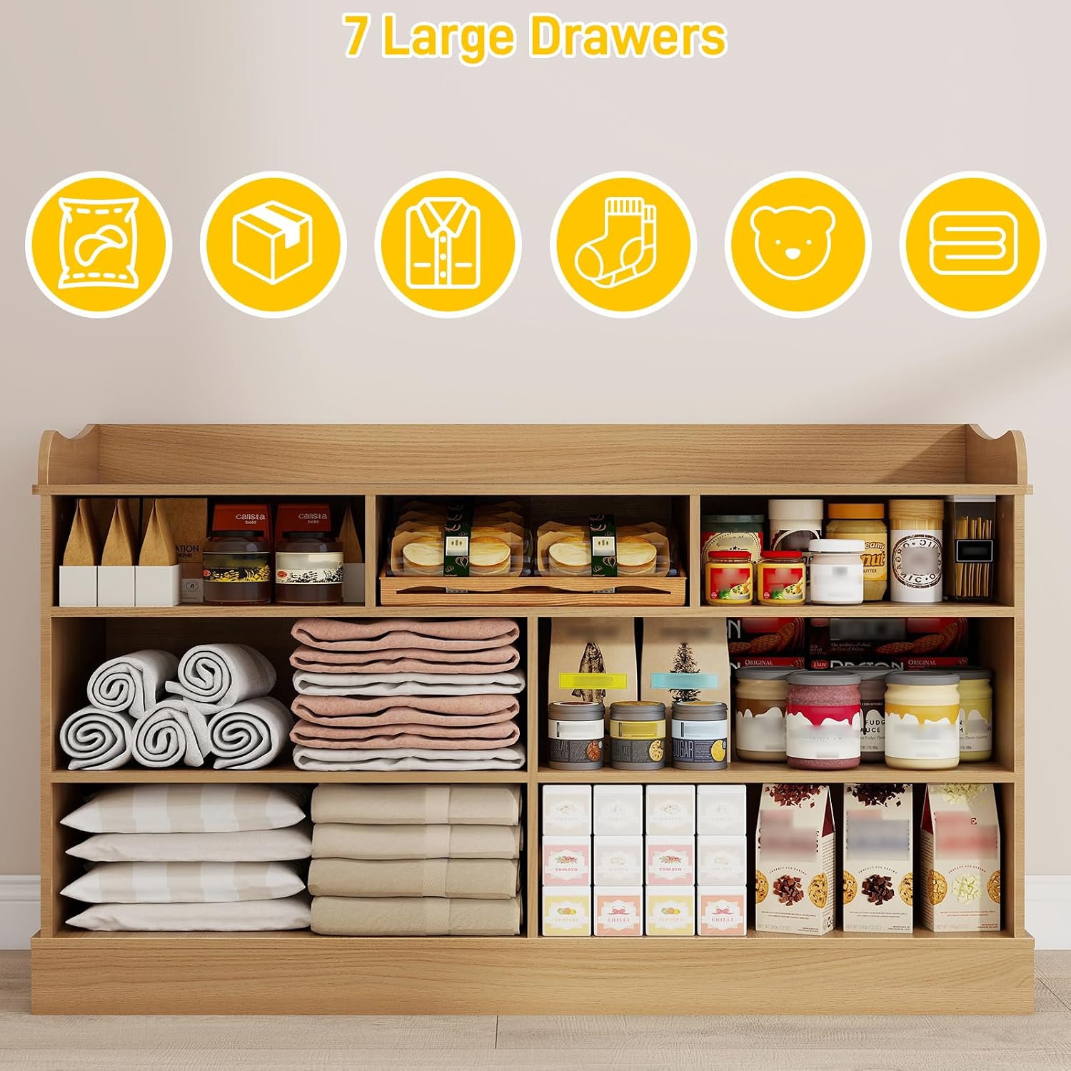 7개의 서랍과 넓은 상판이 있는 어린이용 서랍장, 침실 - Baby Nursery Chest Of Drawers 리뷰 및 가격
