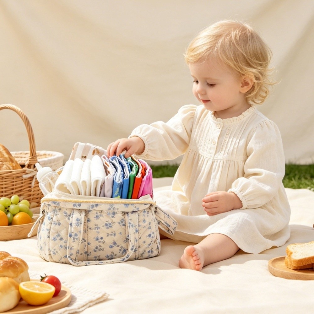 패션 퀼트 머미백 다기능 폴리에스터 원단 아기 기저귀  - Baby Nursery Bags 리뷰 및 가격