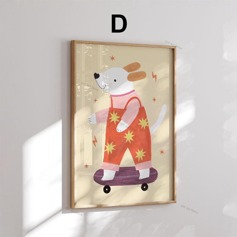재미있는 만화 동물 보육원 벽 장식 캔버스 그림 곰 호 - Baby Nursery Wall Art 리뷰 및 가격