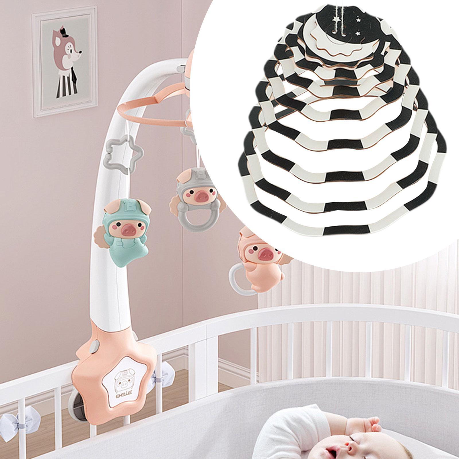 아기 침대 모빌 감각 발달 장난감, 흑백 침대 벨 장난 - Baby Nursery Decor Boy 리뷰 및 가격