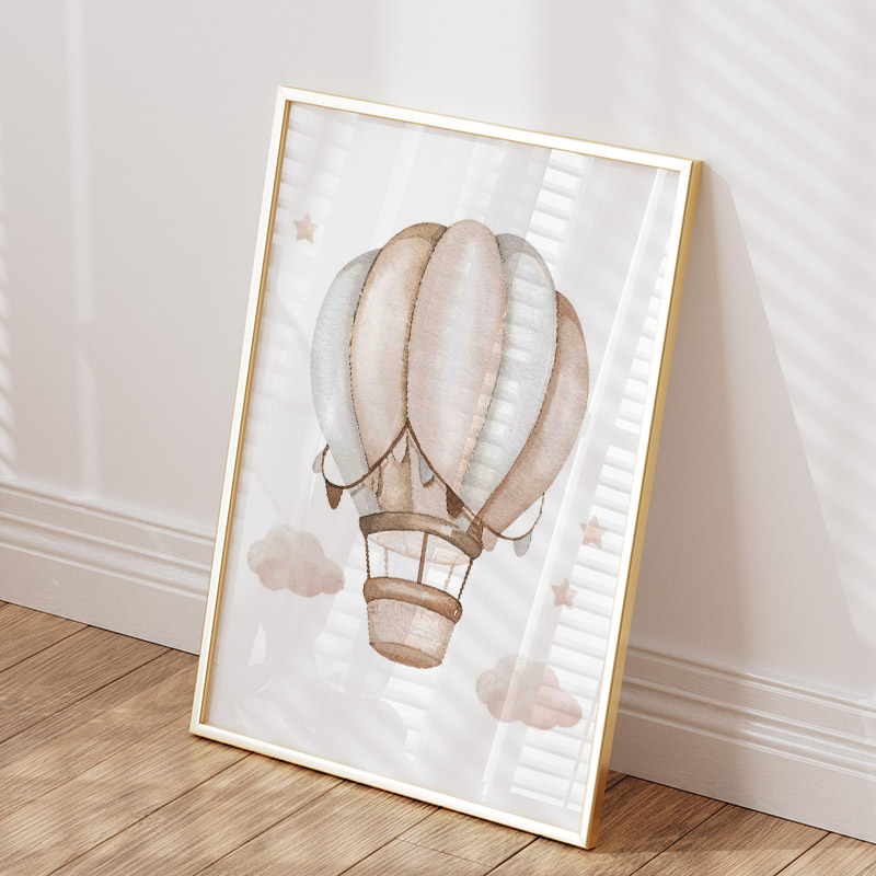 귀여운 코끼리 핫 벌룬 달 무지개 구름 보육원 벽 아트 - Baby Nursery Wall Art 리뷰 및 가격