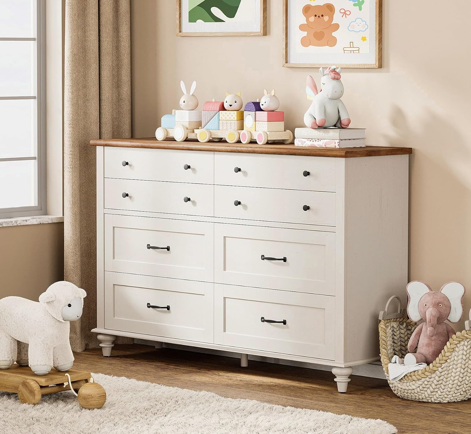 현대적인 디자인의 7단 서랍장, 수납 정리함, 화이트  - Baby Nursery Chest Of Drawers 리뷰 및 가격