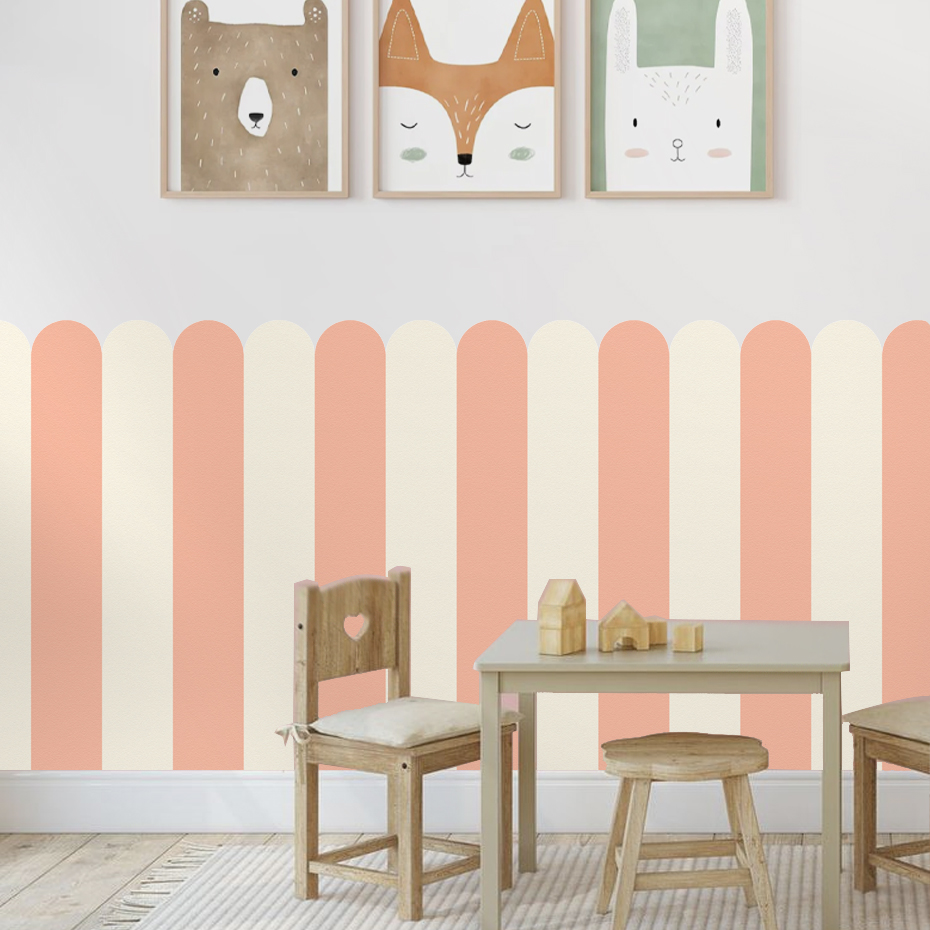 여러 가지 빛깔의 세로 줄무늬 아크 벽지 보육 어린이  - Baby Nursery Wall Art 리뷰 및 가격