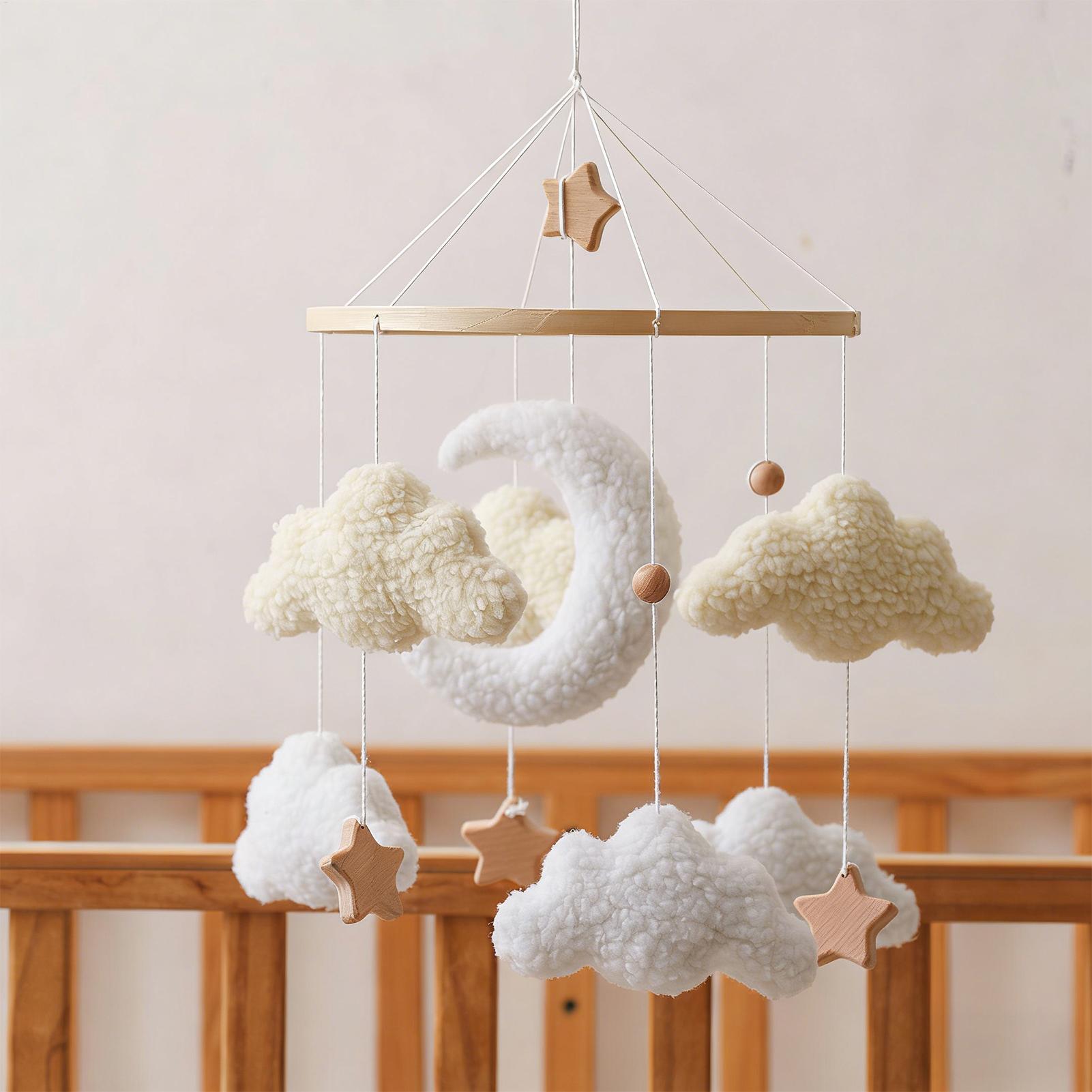 나무 아기 침대 모빌 벨 딸랑이 장난감 부드러운 만화  - Baby Nursery Decor Boy 리뷰 및 가격